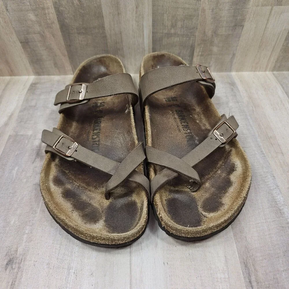 Birkenstock Woman's Size 40 Mayari Sandals Two Adjustable Straps *READ* - Picture 3 of 13